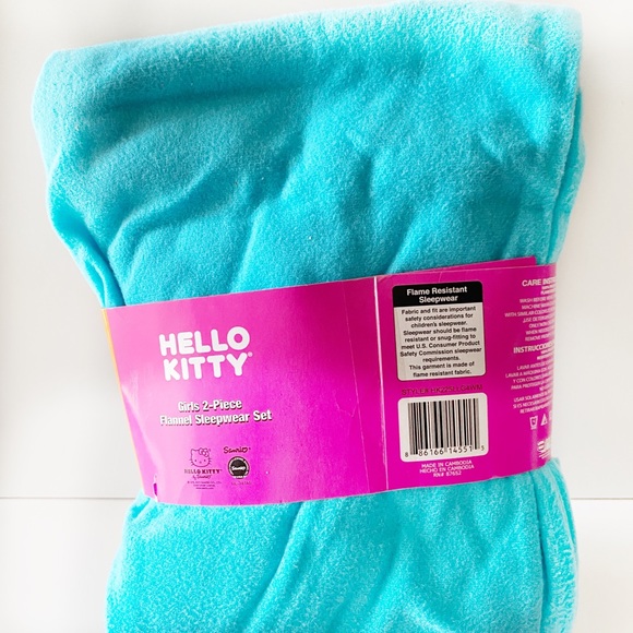 Hello Kitty Girls 2Pc Flannel Pajama Set Pants Top - Picture 10 of 14